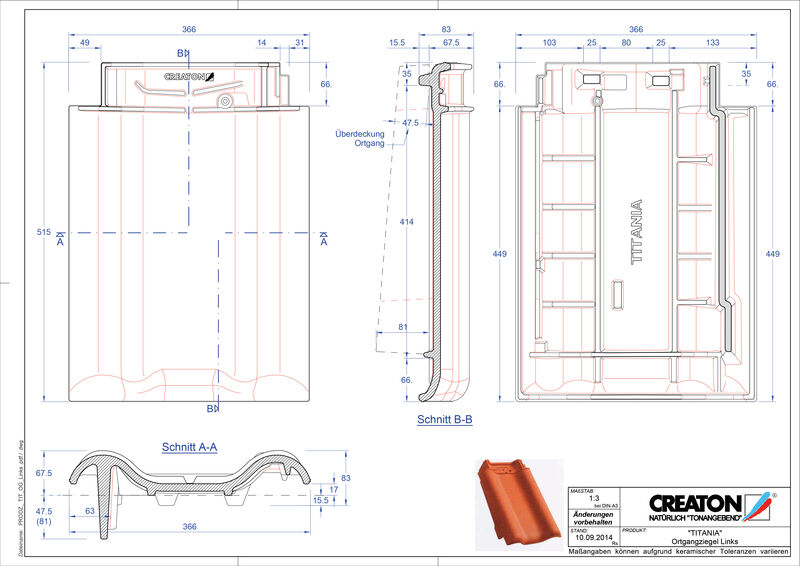 CAD datoteka proizvoda TITANIA ivica levo OGL