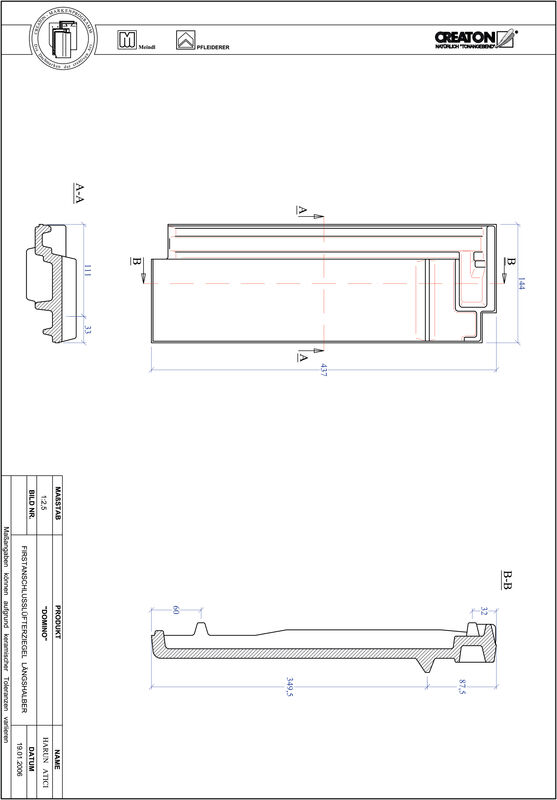CAD datoteka proizvoda DOMINO grebeni ventilacioni polucrep FALLH