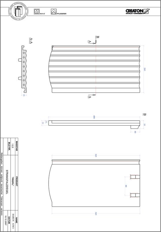 CAD datoteka proizvoda PROFIL segmentni kroj STRANGFALZ-GEWELLT-1-1