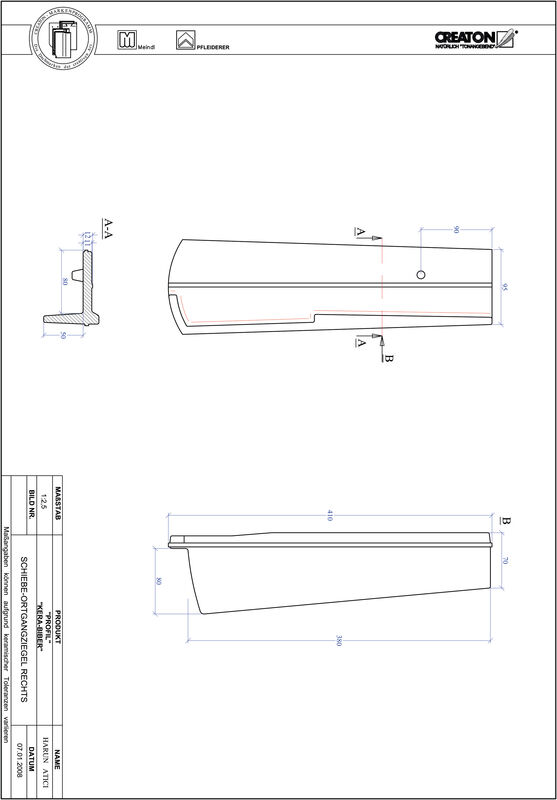 CAD datoteka proizvoda PROFIL segmentni kroj KERA-SAECHS-18-CM-OGR