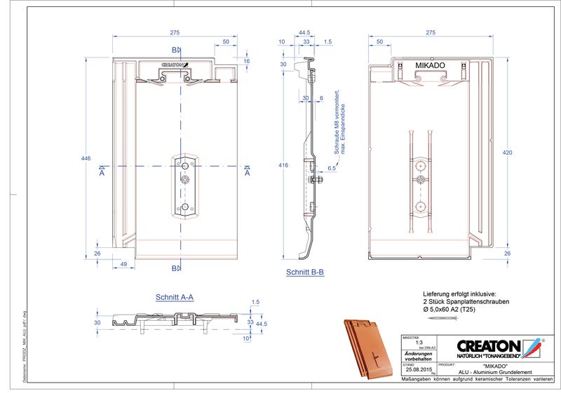 CAD datoteka proizvoda MIKADO osnova, aluminijum GRUNDALU
