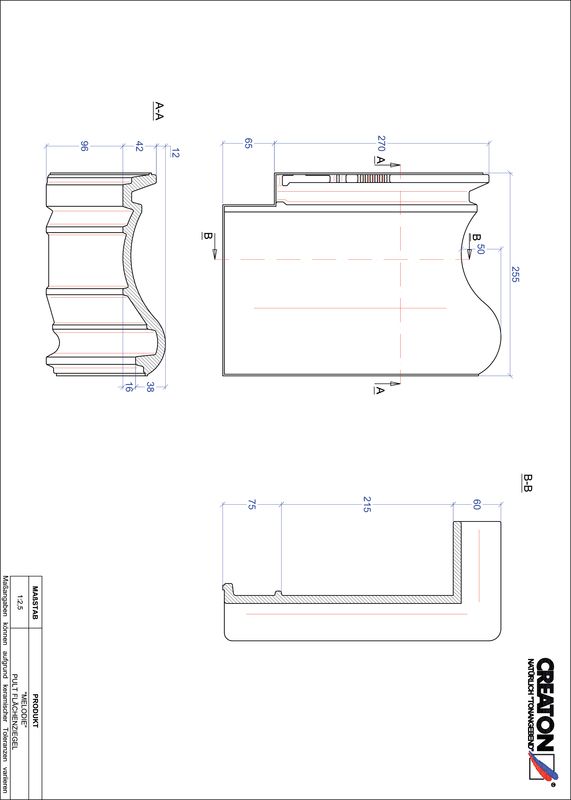 CAD datoteka proizvoda MELODIE jednostrešni osnovni crep PULTFLA