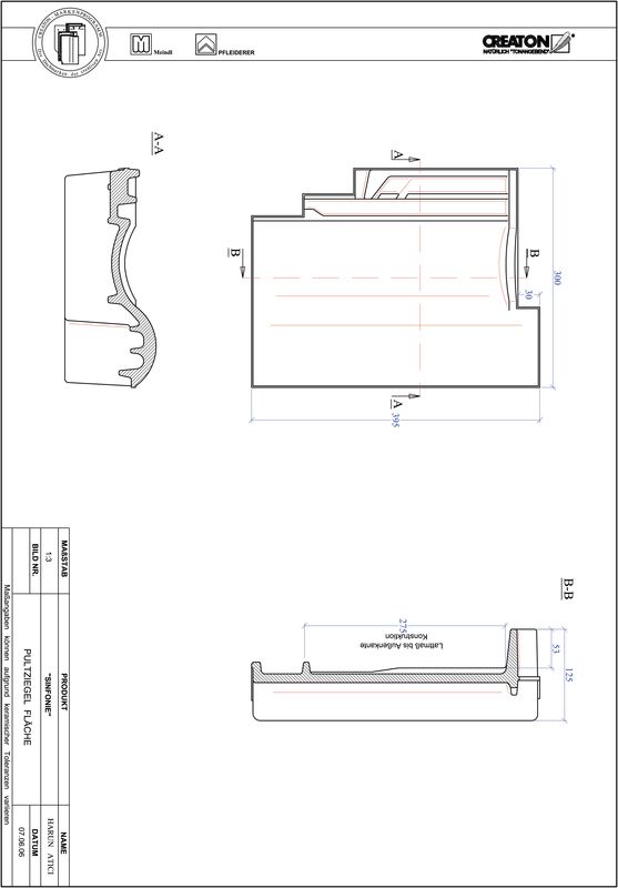 CAD datoteka proizvoda SINFONIE jednostrešni osnovni crep PULTFLA