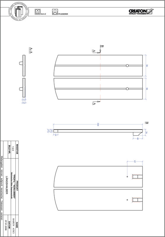 CAD datoteka proizvoda PROFIL segmentni kroj KERA-SAECHS-18-CM-LH