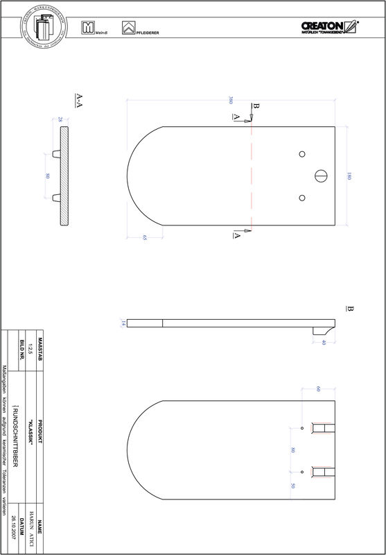 CAD datoteka proizvoda KLASSIK zaobljeni kroj RUND-1-1