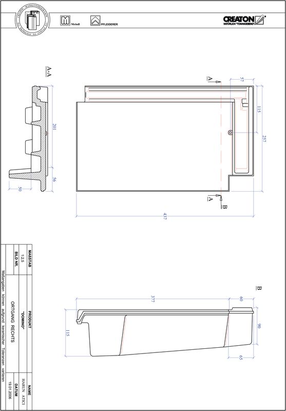 CAD datoteka proizvoda DOMINO ivica desno OGR
