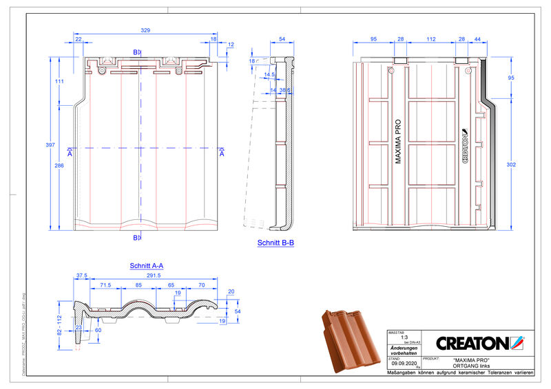 Produkt CAD-Datei MAXIMA PRO Ortgang links OGL