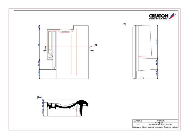 CAD datoteka proizvoda SINFONIE jednostrešni ivični crep, desni PULTOGR