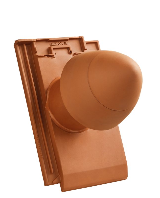 MIK SIGNUM keramički odvod ventilacije DN 125 mm sa uklonjivim poklopcem, uklj. adapter za priključak ispod krova i savitljivo crevo