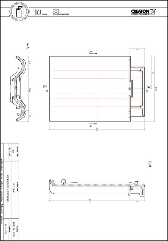 CAD datoteka proizvoda FUTURA crep sa duplim pokrivanjem DWZ