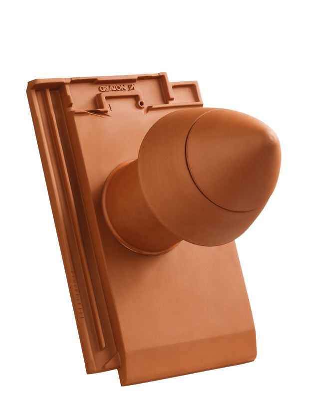 MIK SIGNUM keramički odvod ventilacije DN 100 mm sa navojnim poklopcem, uklj. adapter za priključak ispod krova i savitljivo crevo