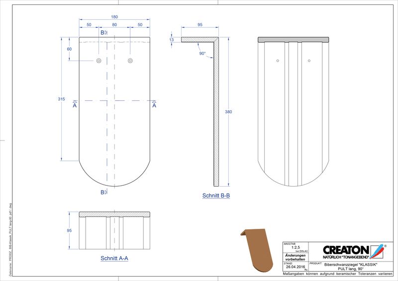 CAD datoteka proizvoda KLASSIK zaobljeni kroj RUND-PULT-lang