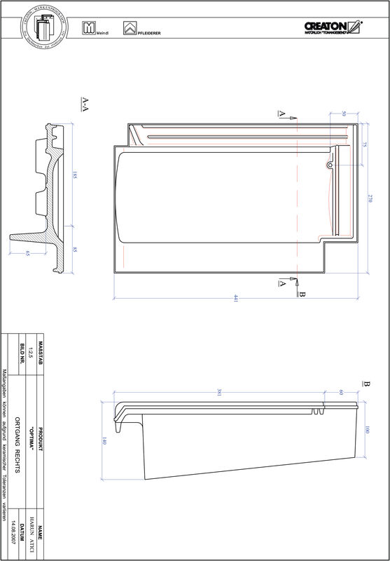 CAD datoteka proizvoda OPTIMA ivica desno OGR