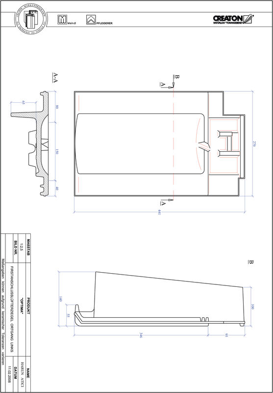 CAD datoteka proizvoda OPTIMA grebeni spojni ventilator, ivični levi FALOGL