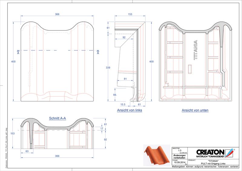 CAD datoteka proizvoda TITANIA jednostrešni ivični crep, levi PULTOGL