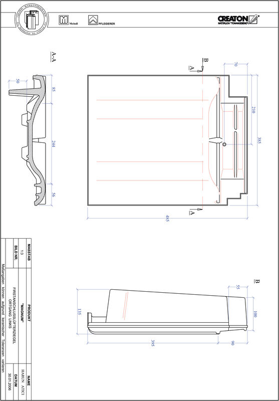 CAD datoteka proizvoda MAGNUM grebeni spojni ventilator, ivični levi FALOGL