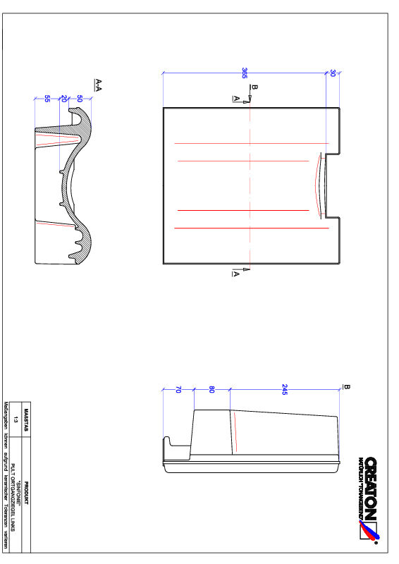 CAD datoteka proizvoda SINFONIE jednostrešni ivični crep, levi PULTOGL