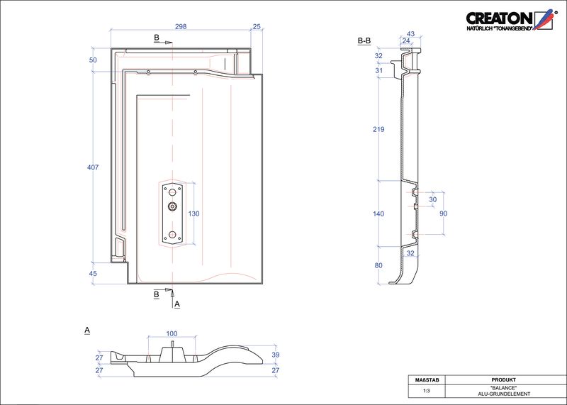 CAD datoteka proizvoda BALANCE aluminijumska osnova GRUNDALU