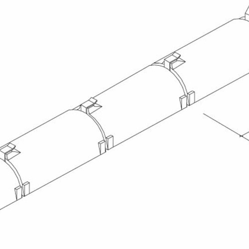 Tehnički crtež proizvoda asortiman grebenih i slemenih crepova PF-Firstziegel-Perspektive