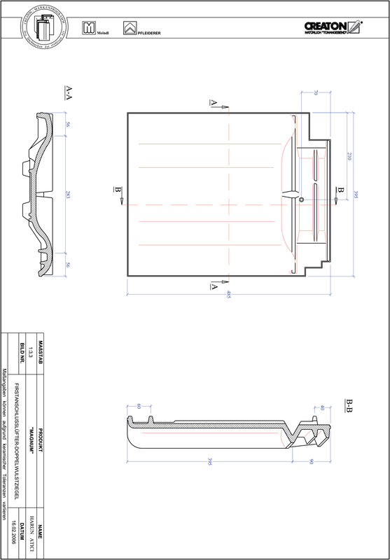 CAD datoteka proizvoda MAGNUM grebeni ventilacioni crep sa duplim pokrivanjem FALDWZ