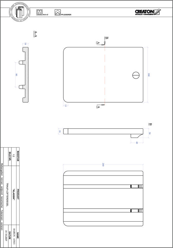 CAD datoteka proizvoda KLASSIK zaobljeni kroj RUND-TRAUF-LUEFTZ