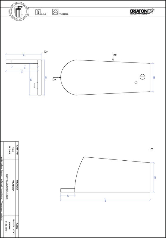 CAD datoteka proizvoda KLASSIK zaobljeni kroj RUND-OGL-3-4