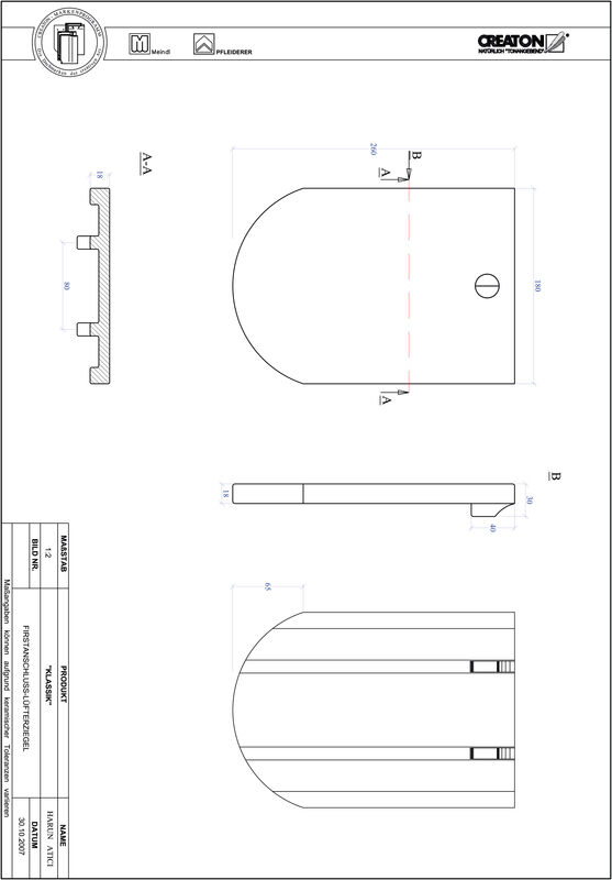 CAD datoteka proizvoda KLASSIK zaobljeni kroj RUND-FALZ