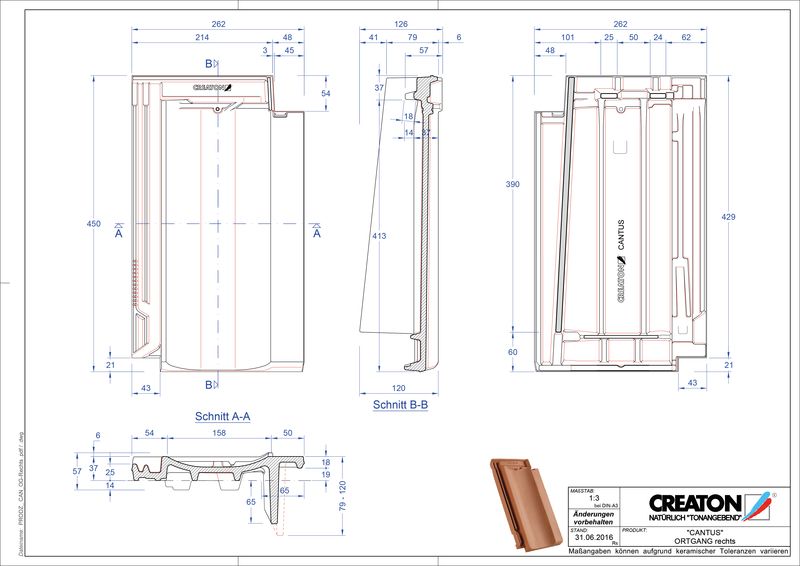 CAD datoteka proizvoda CANTUS ivica desno OGR