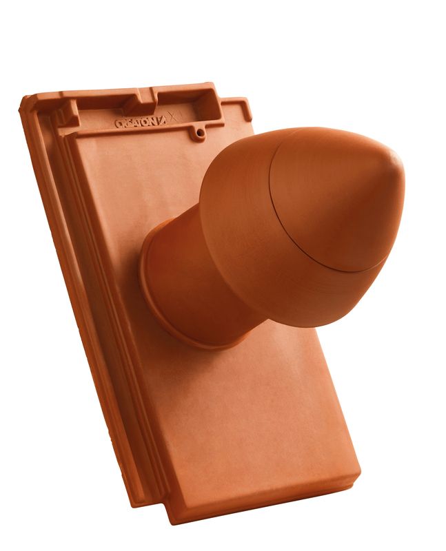 DOM SIGNUM keramički odvod ventilacije DN 100 mm sa navojnim poklopcem, uklj. adapter za priključak ispod krova i savitljivo crevo