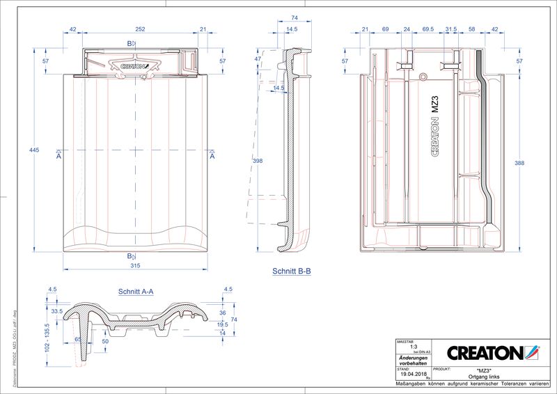 CAD datoteka proizvoda MZ3 ivica levo OGL