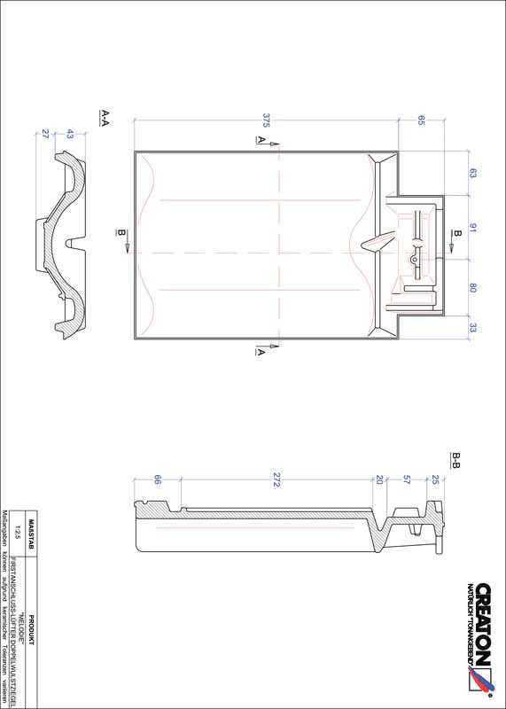 CAD datoteka proizvoda MELODIE grebeni ventilacioni crep sa duplim pokrivanjem FALDWZ