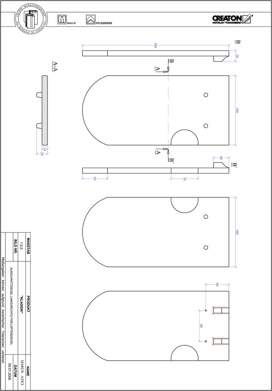CAD datoteka proizvoda KLASSIK zaobljeni kroj RUND-AUSSCHNITT-LUEFTZ
