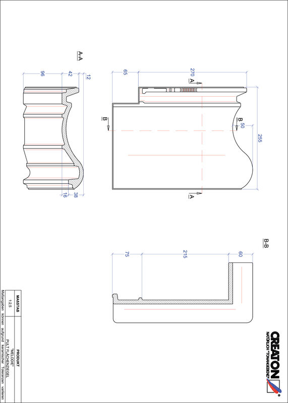 CAD datoteka proizvoda MELODIE jednostrešni osnovni crep PULTFLA