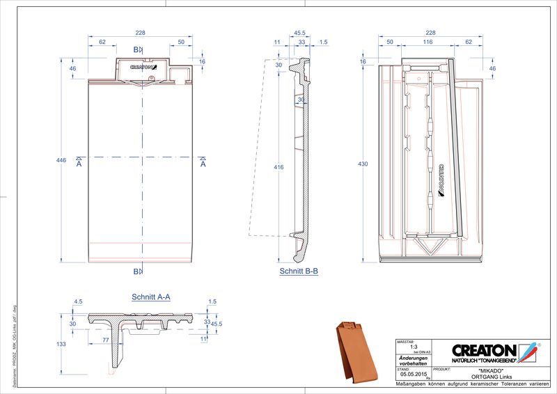 CAD datoteka proizvoda MIKADO ivica levo OGL