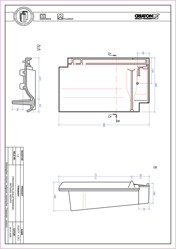 CAD datoteka proizvoda PREMION grebeni spojni ventilator, ivični desni FALOGR
