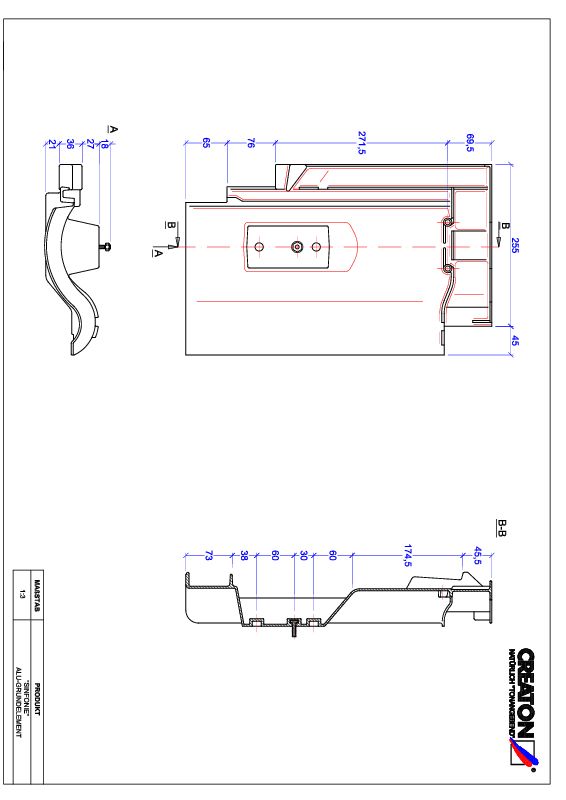 CAD datoteka proizvoda SINFONIE osnova, aluminijum GRUNDALU