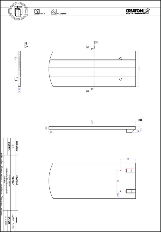 CAD datoteka proizvoda PROFIL segmentni kroj KERA-SAECHS-15-CM-1-1