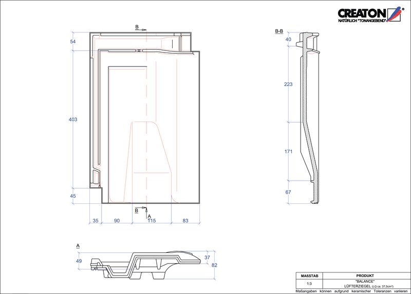 CAD datoteka proizvoda BALANCE ventilacioni crep LUEFTZ