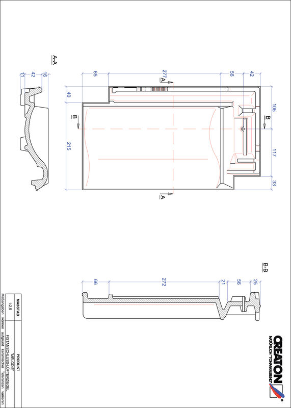 CAD datoteka proizvoda MELODIE grebeni ventilacioni crep FALZ