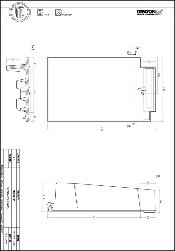 CAD datoteka proizvoda DOMINO ivica levo OGL