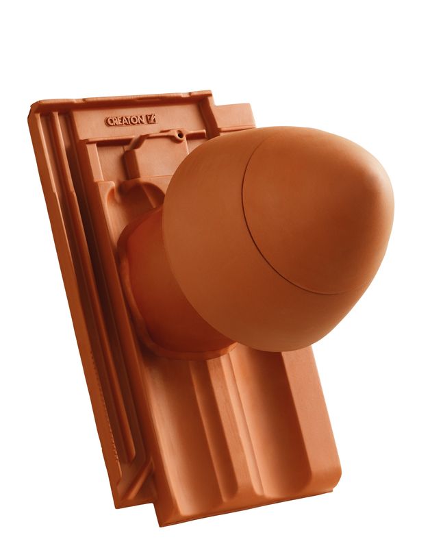 RAT HÖN SIGNUM keramički odvod ventilacije DN 125 mm sa uklonjivim poklopcem, uklj. adapter za priključak ispod krova i savitljivo crevo