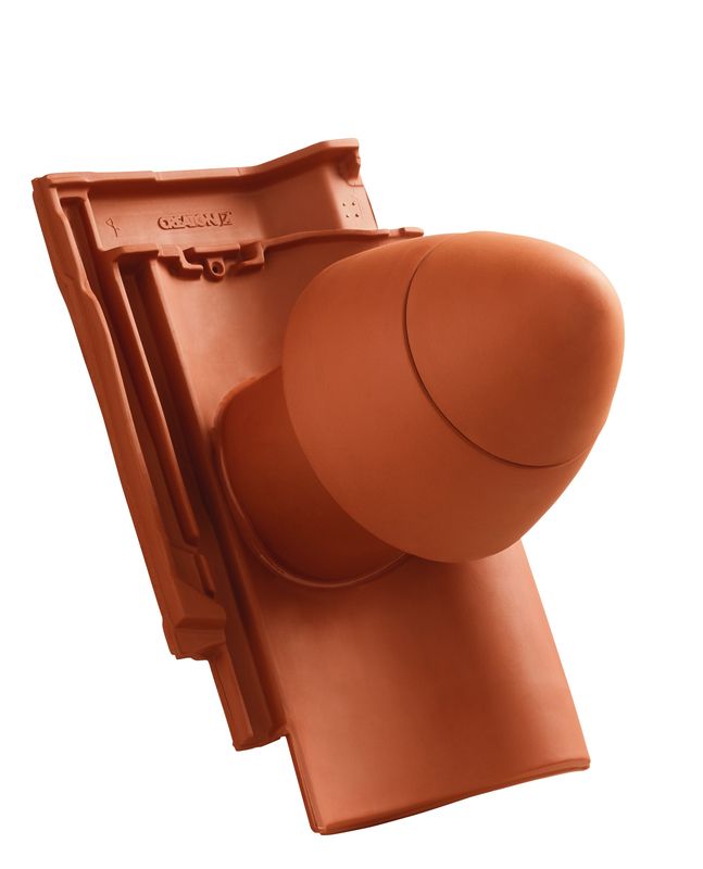 SIN SIGNUM keramički odvod ventilacije DN 125 mm sa uklonjivim poklopcem, uklj. adapter za priključak ispod krova i savitljivo crevo
