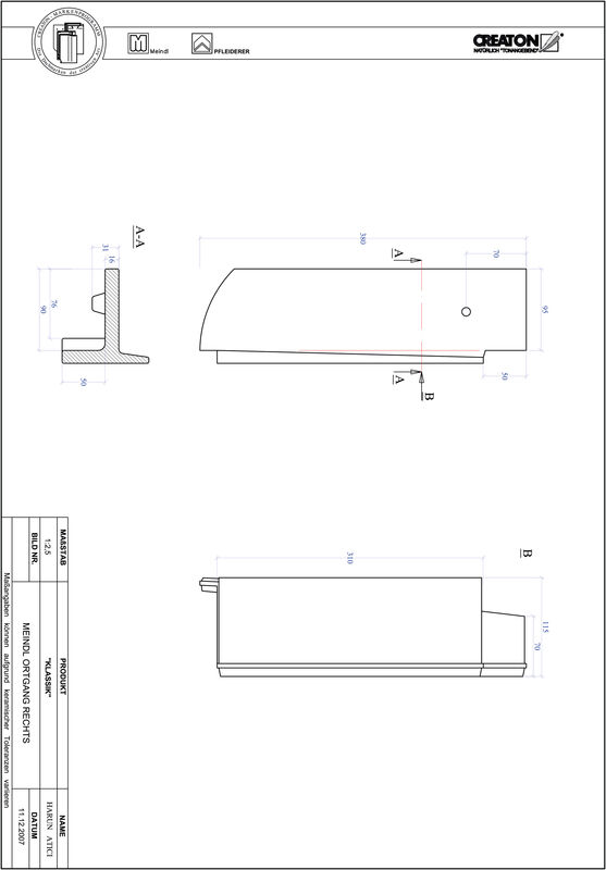 CAD datoteka proizvoda KLASSIK zaobljeni kroj RUND-OGR