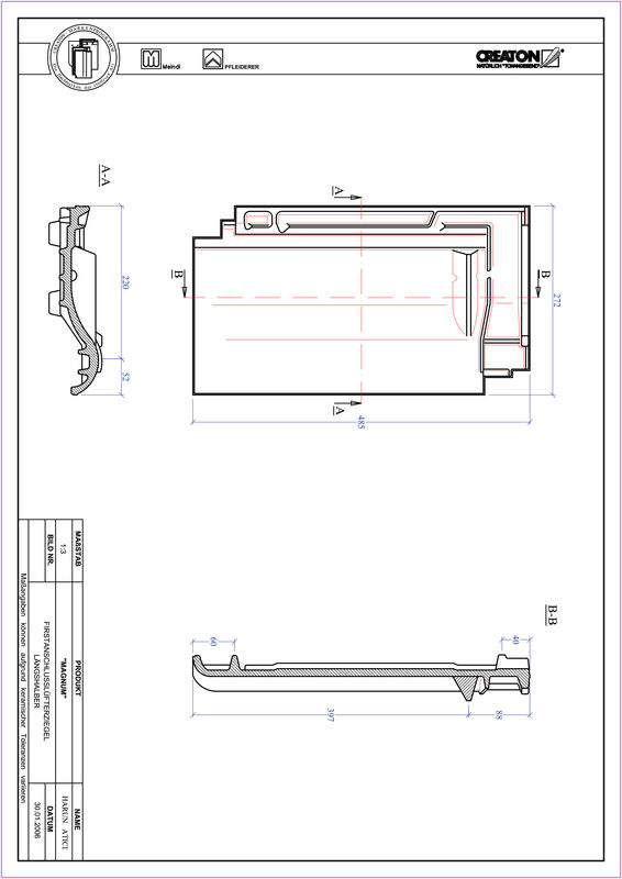 CAD datoteka proizvoda MAGNUM grebeni ventilacioni polucrep FALLH
