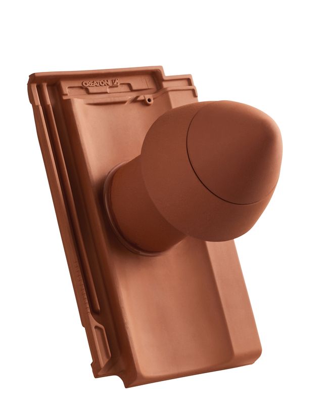 CAN SIGNUM keramički odvod ventilacije DN 100 mm sa navojnim poklopcem, uklj. adapter za priključak ispod krova i savitljivo crevo