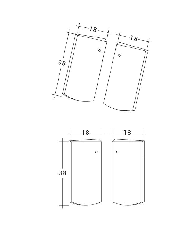 Tehnički crtež proizvoda PROFIL Kera-Saechs-18cm-Unterlaeufer