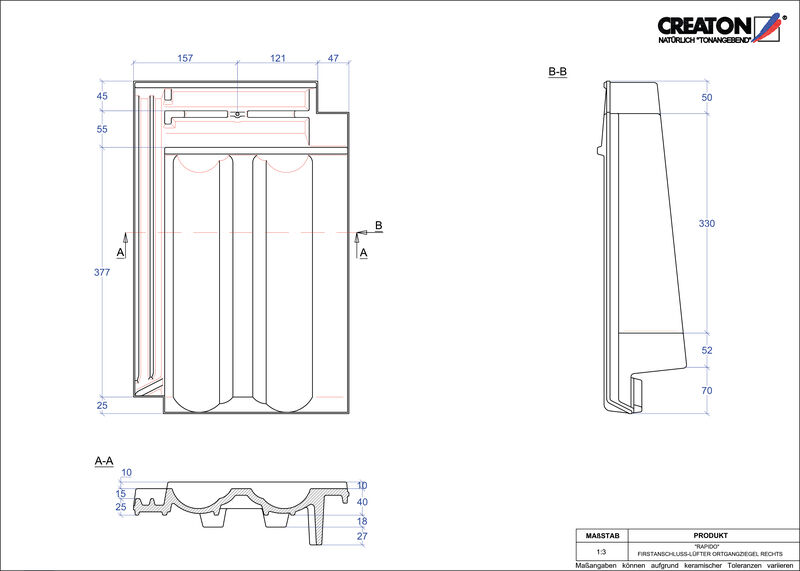 CAD datoteka proizvoda RAPIDO grebeni spojni ventilator, ivični desni FALOGR