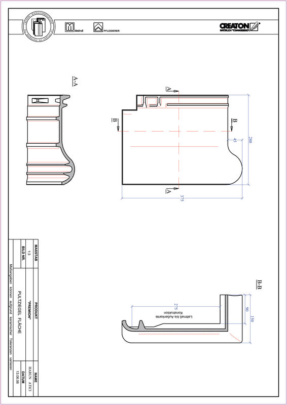 CAD datoteka proizvoda PREMION jednostrešni crep PULT