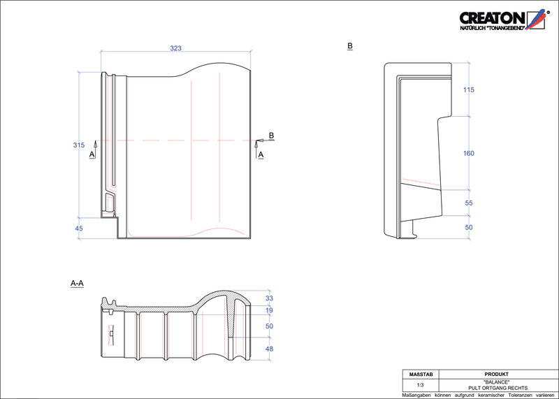 CAD datoteka proizvoda BALANCE jednostrešni ivični crep, desni PULTOGR