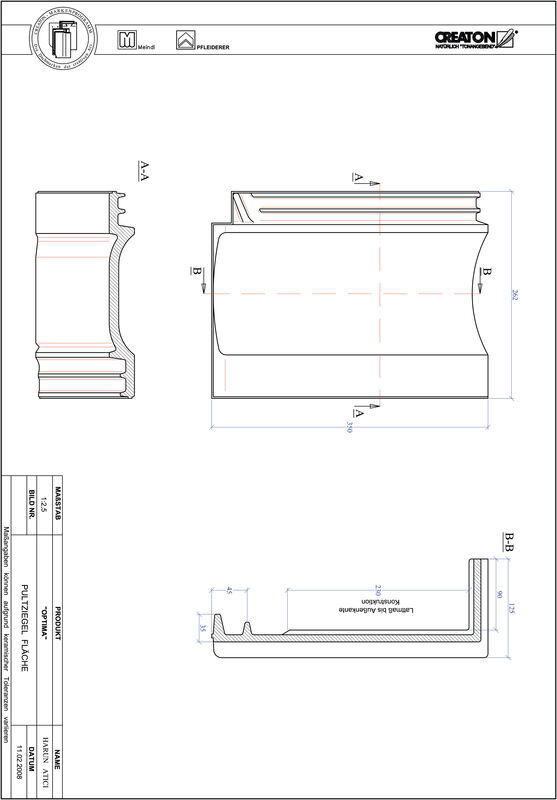 CAD datoteka proizvoda OPTIMA jednostrešni osnovni crep PULTFLA
